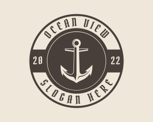 Pirate Ship Anchor logo design