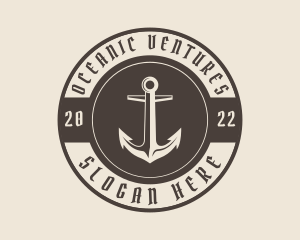 Pirate Ship Anchor logo design