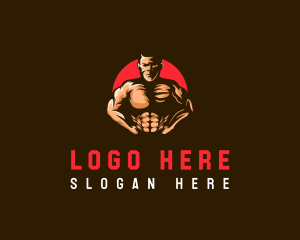 Man - Masculine Gym Trainer logo design