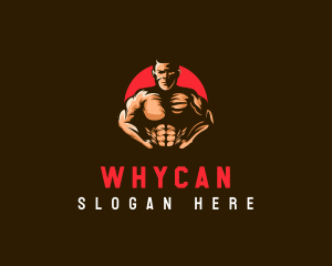 Bodybuilder - Masculine Gym Trainer logo design