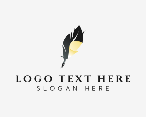 Writing - Quill Pen Paper Publisher logo design