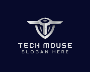 Tech Shield Letter T logo design