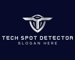 Tech Shield Letter T logo design