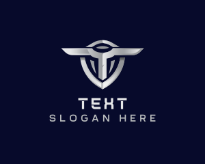 Tech Shield Letter T logo design