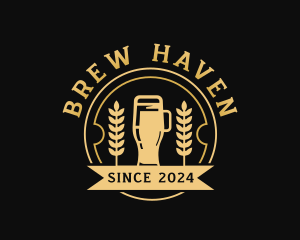 Wheat Beer Brewery logo design