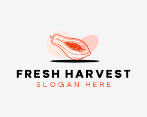 Fresh - Papaya Fresh Fruit logo design
