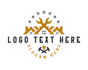 Hammer - Wrench Roof Repair logo design