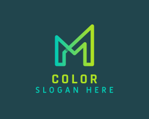 Modern Software Letter M Logo