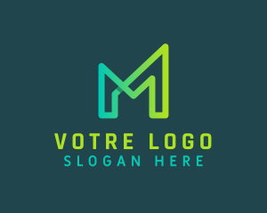 Modern Software Letter M Logo