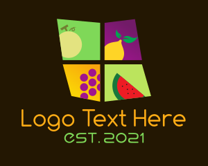 Watermelon - Colorful Fruit Window logo design