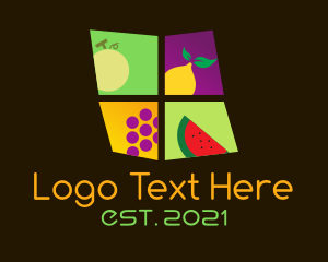 Fruit Farm - Colorful Fruit Window logo design