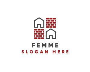 Brick Wall House logo design