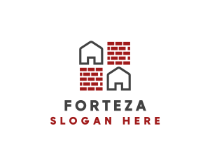 Brick Wall House logo design