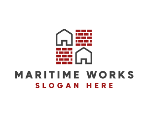 Brick Wall House logo design