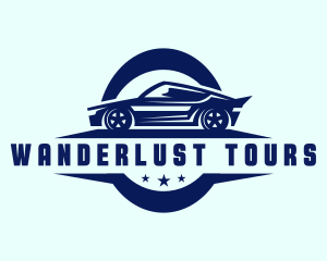 Touring - Racing Car Garage logo design