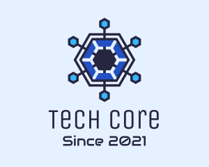 Hexagon Tech Network  logo design