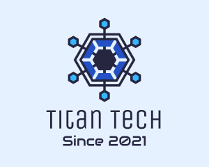 Hexagon Tech Network  logo design