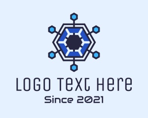 Network - Hexagon Tech Network logo design