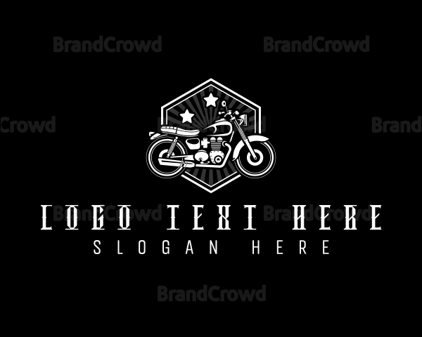 Biker Motorcycle Vehicle Logo