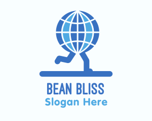 Blue Global Runners logo design