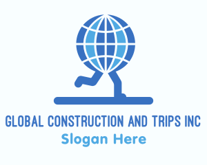 Blue Global Runners logo design