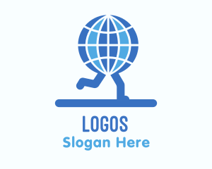 Organization - Blue Global Runners logo design