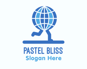Blue Global Runners logo design