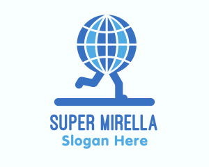 Blue Global Runners logo design