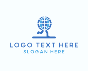 Blue Global Runners logo design