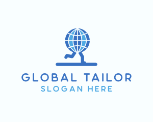 Blue Global Runners logo design