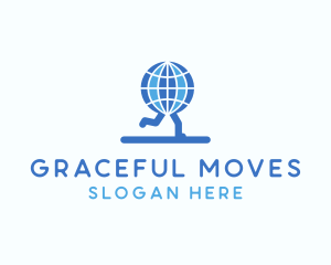 Blue Global Runners logo design