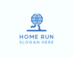 Blue Global Runners logo design