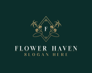 Floral Flower Wedding logo design