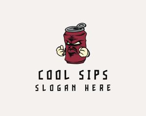 Refreshment - Soda Can Drink logo design