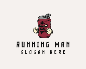 Angry - Soda Can Drink logo design