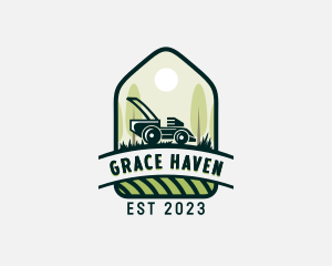Lawn Care Grass Cutting Logo