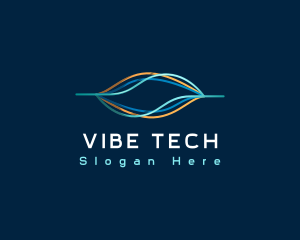 Vibrate - Wave Lines Audio logo design