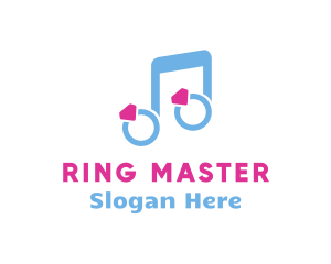 Ring - Wedding Ring Music logo design