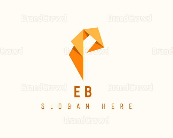 Modern Origami Letter P Logo