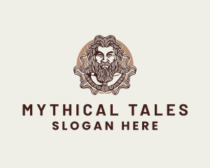 Greek God Mythology Titan logo design