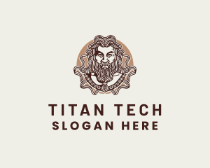 Greek God Mythology Titan logo design