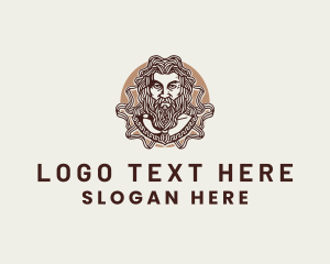Beard - Greek God Mythology Titan logo design