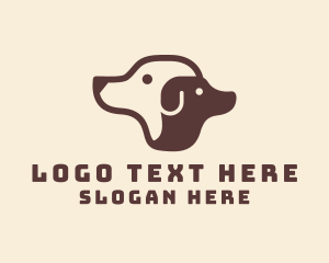 Yorkshire - Brown Puppy Dog logo design