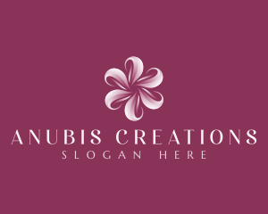 Sakura Floral Swirl logo design