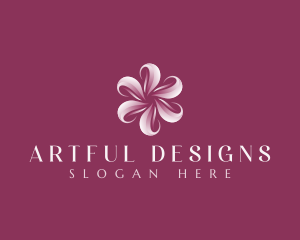 Sakura Floral Swirl logo design