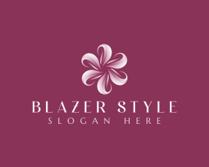 Sakura Floral Swirl logo design