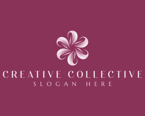 Sakura Floral Swirl logo design