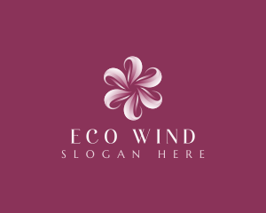 Sakura Floral Swirl logo design