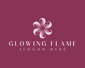 Sakura Floral Swirl logo design