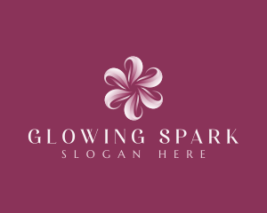 Sakura Floral Swirl logo design